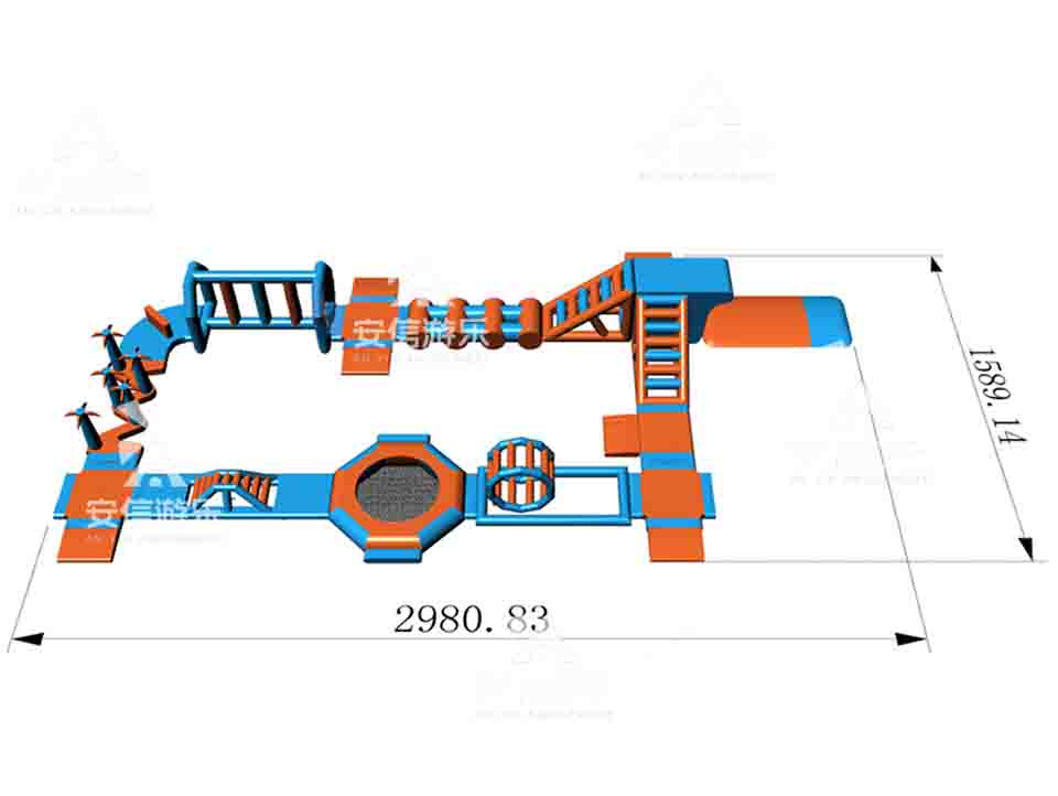 Inflatable Floating Water Park obstacle course aqua park