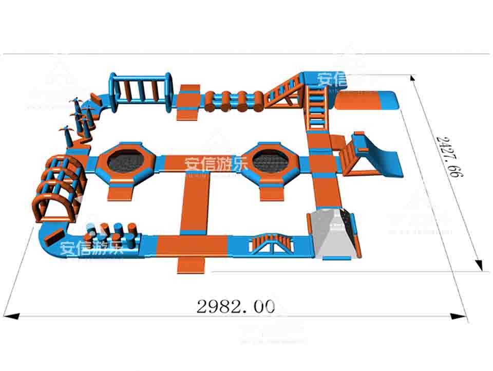 Inflatable Floating Water Park obstacle course aqua park