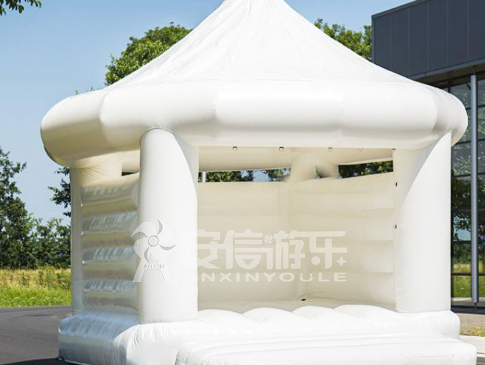 inflatable white wedding castle