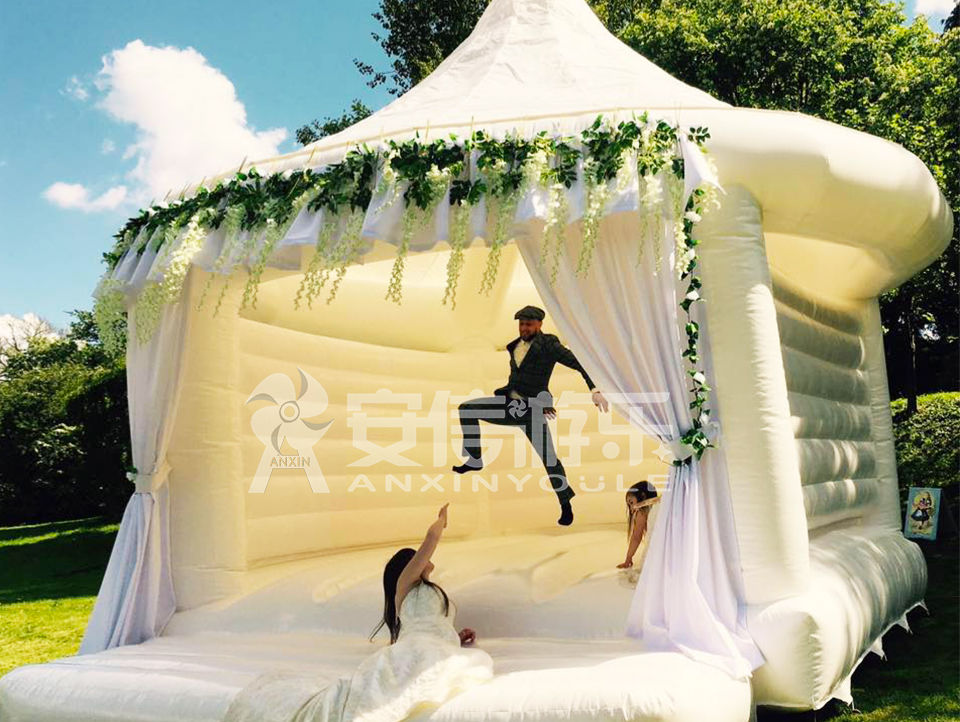 inflatable white wedding castle