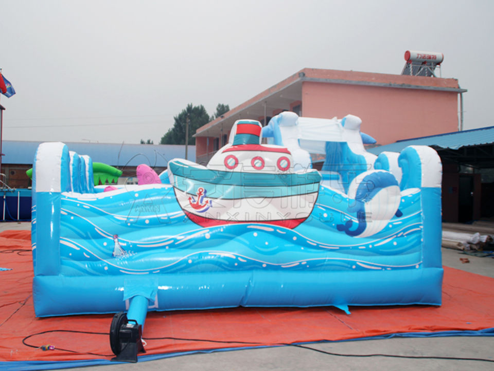 inflatable ocean jumping castle with pool