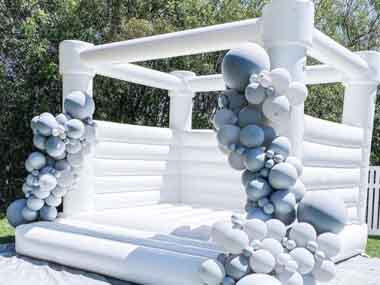 inflatable white wedding castle