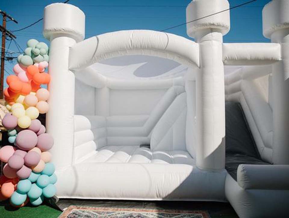 inflatable white wedding castle