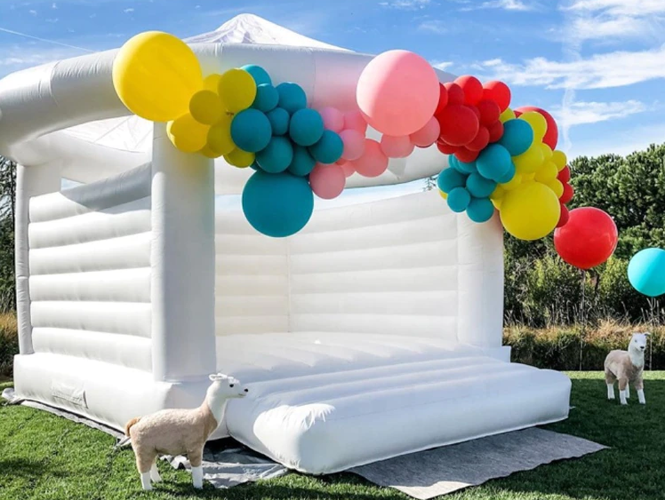 inflatable white wedding castle