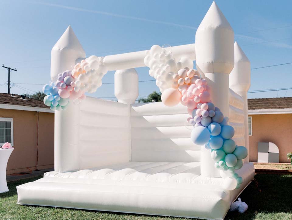 inflatable white wedding castle