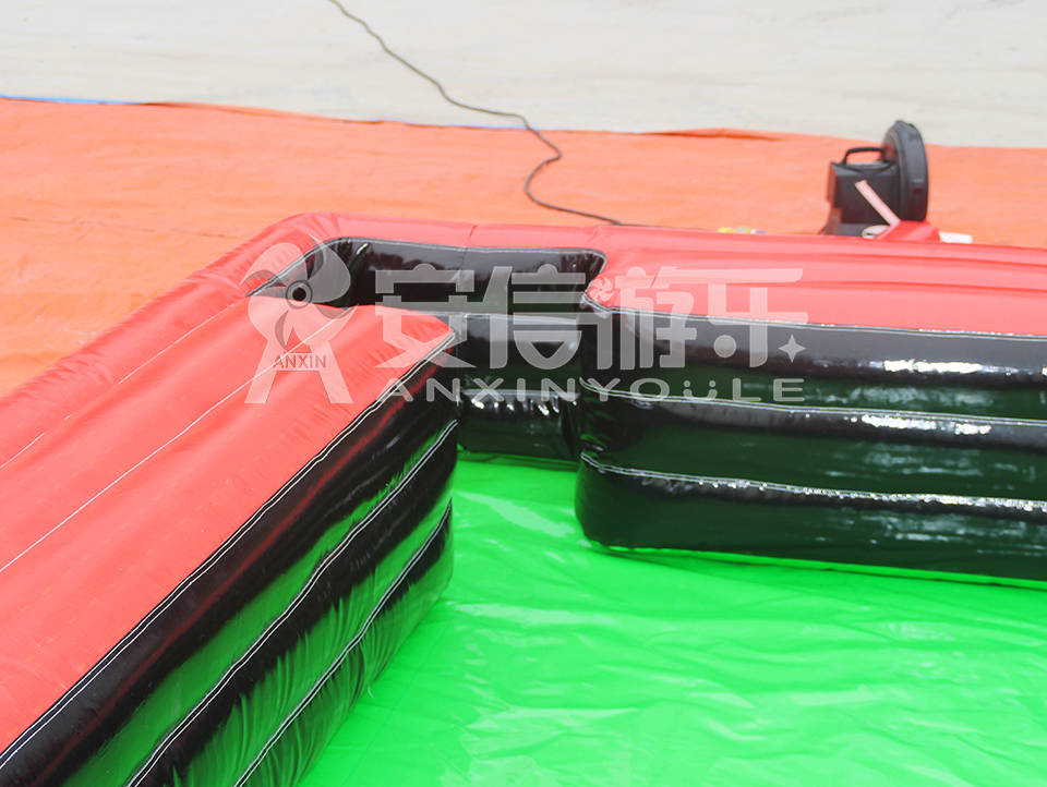 Inflatable snooker soccer ball area