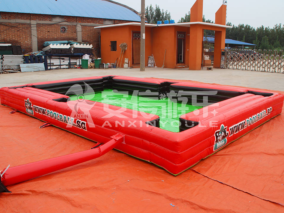 Inflatable snooker soccer ball area
