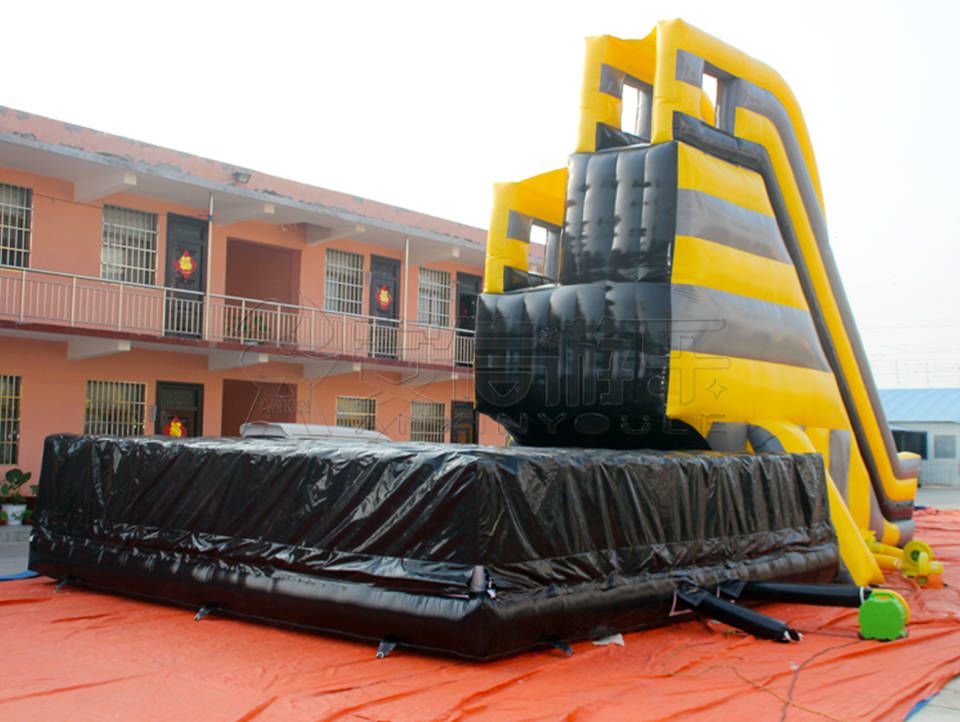 Inflatable stunt jumping game with jumping bag