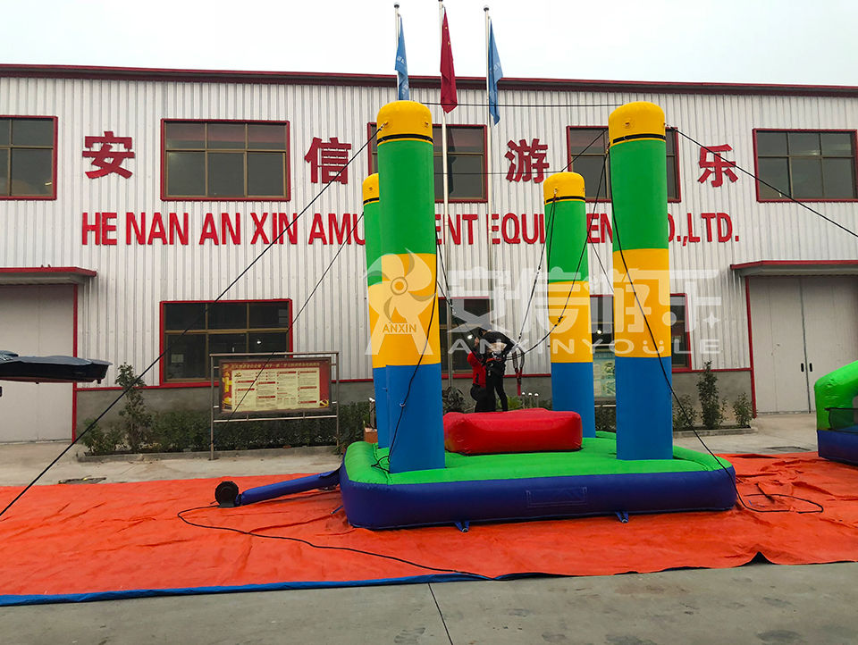 Customized inflatable bungee game