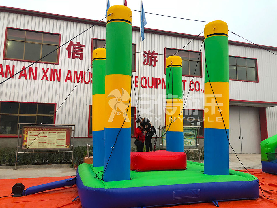 Customized inflatable bungee game