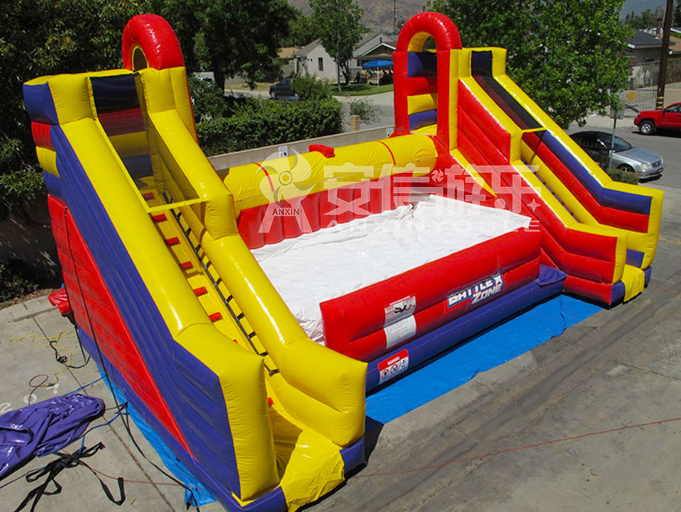 Customized inflatable battle zone inflatable jousting game arena