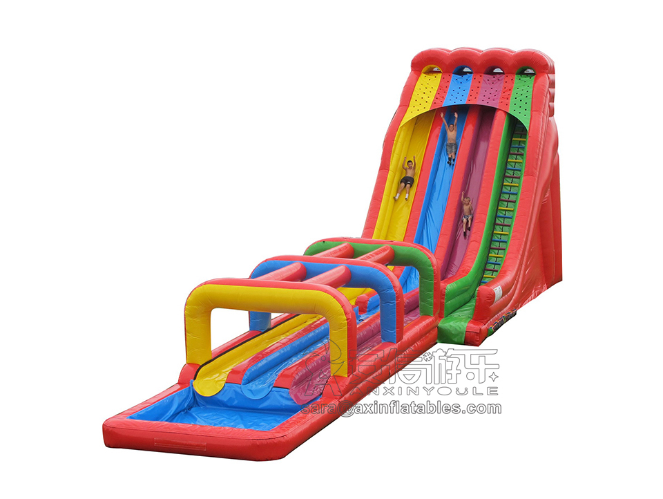 Giant inflatable water slide