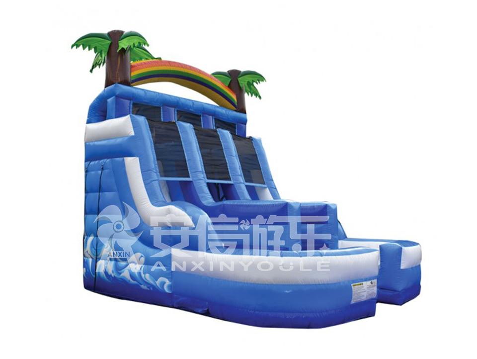 Giant inflatable water slide