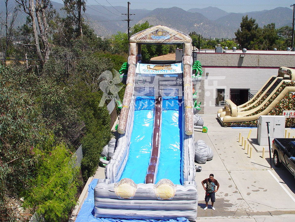 Giant inflatable water slide