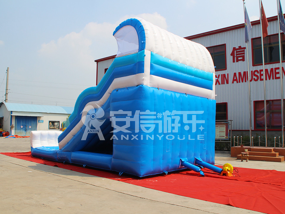 Giant inflatable water slide