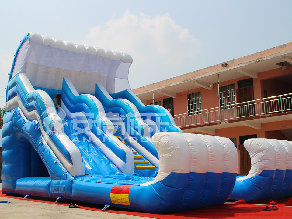 Giant inflatable water slide