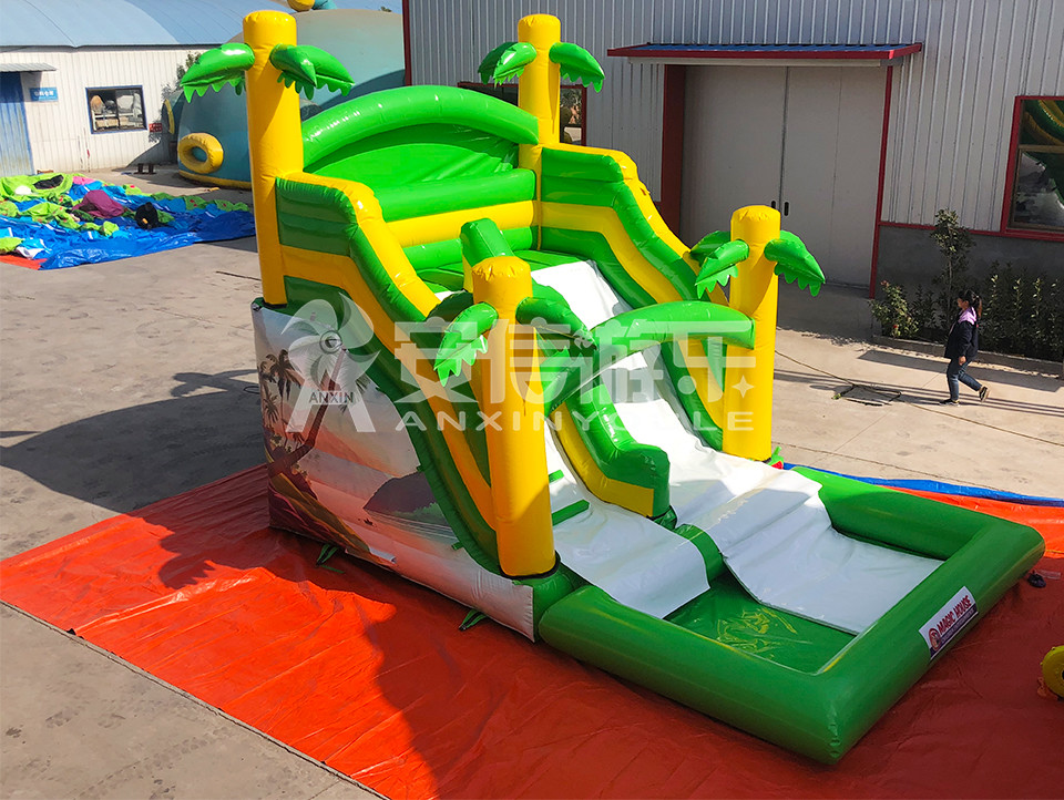 Giant inflatable water slide