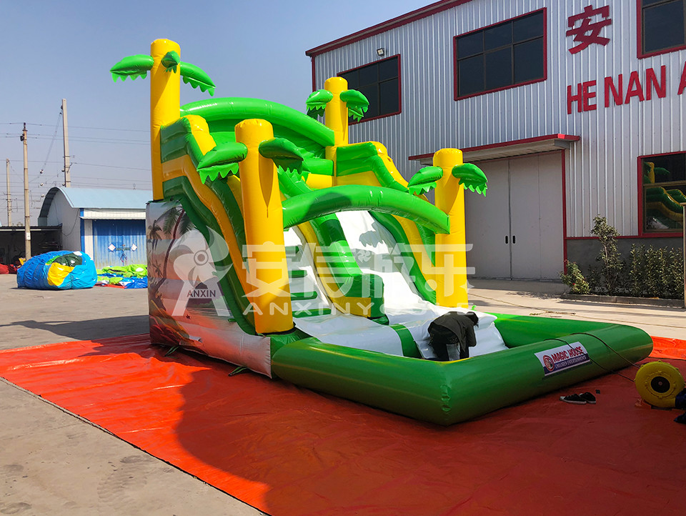 Giant inflatable water slide