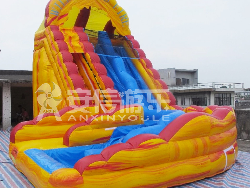 Giant inflatable water slide