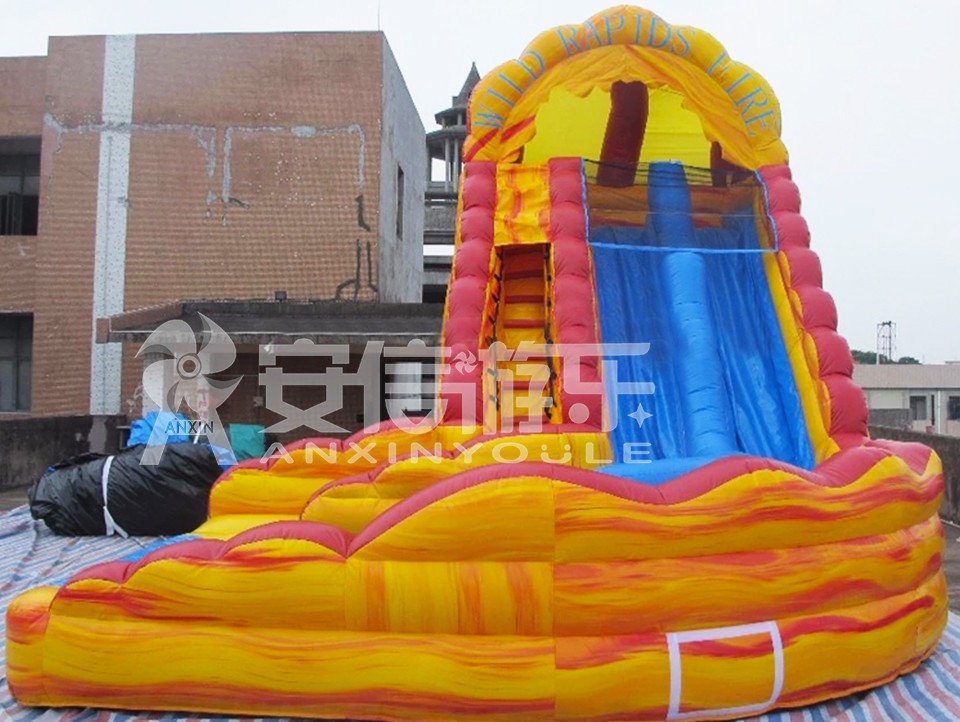 Giant inflatable water slide