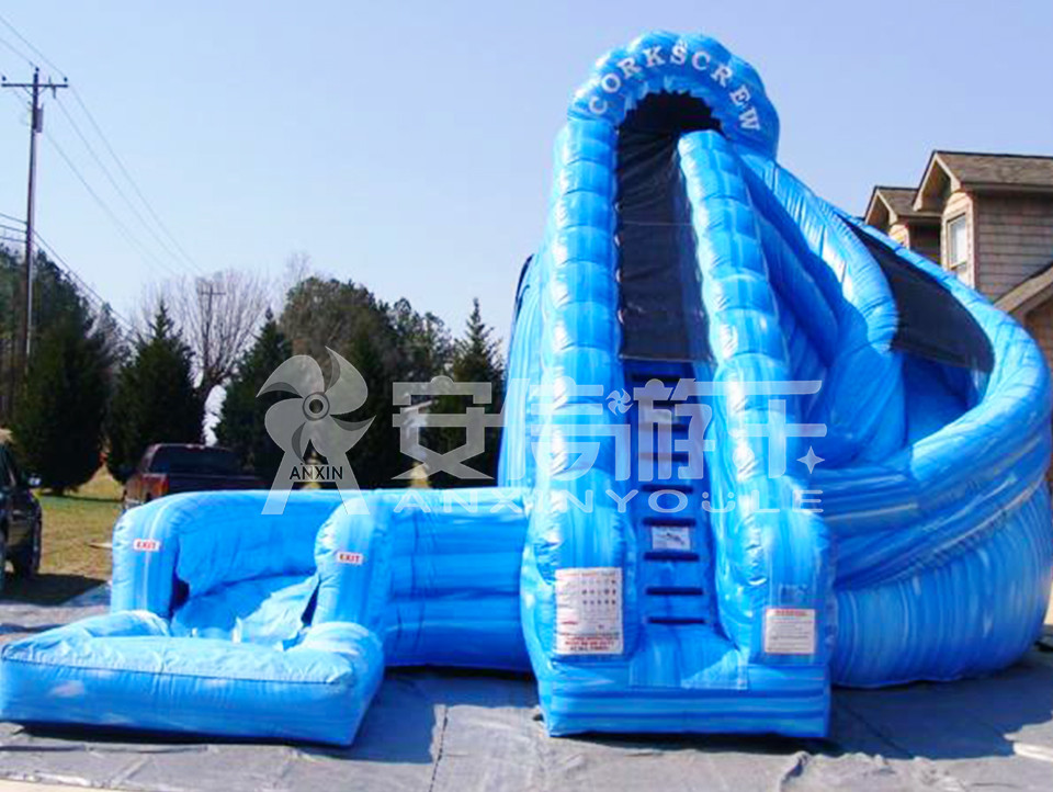 Giant inflatable water slide