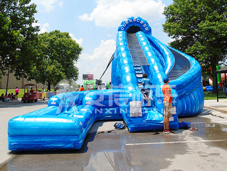 Giant inflatable water slide