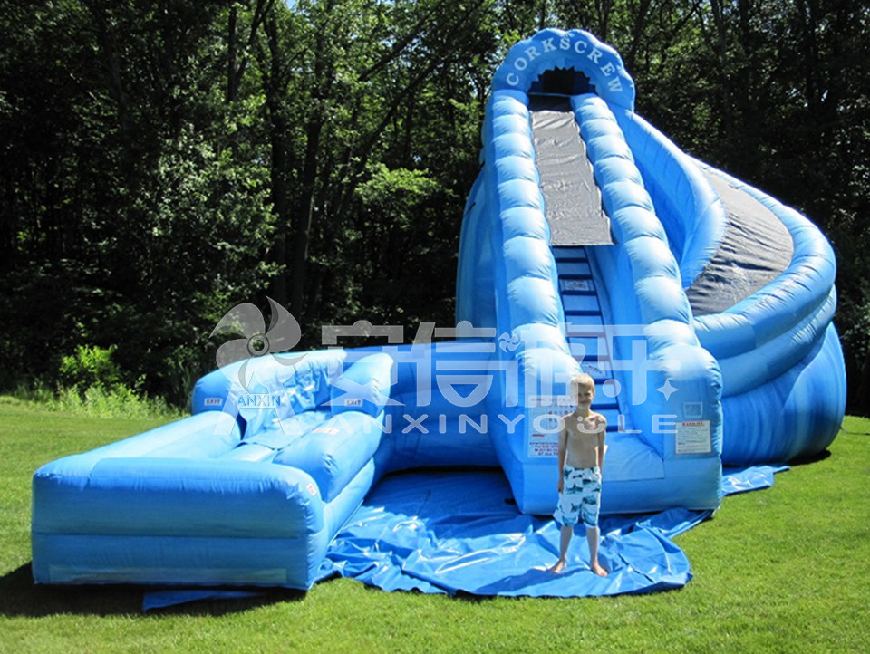 Giant inflatable water slide