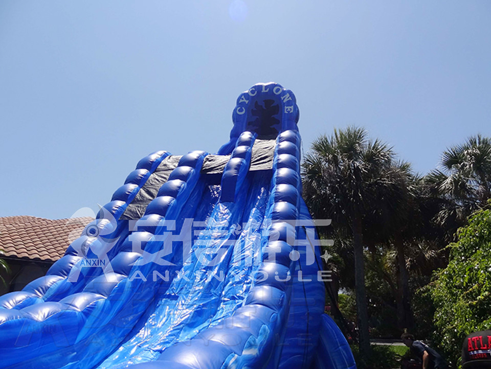 Giant inflatable water slide