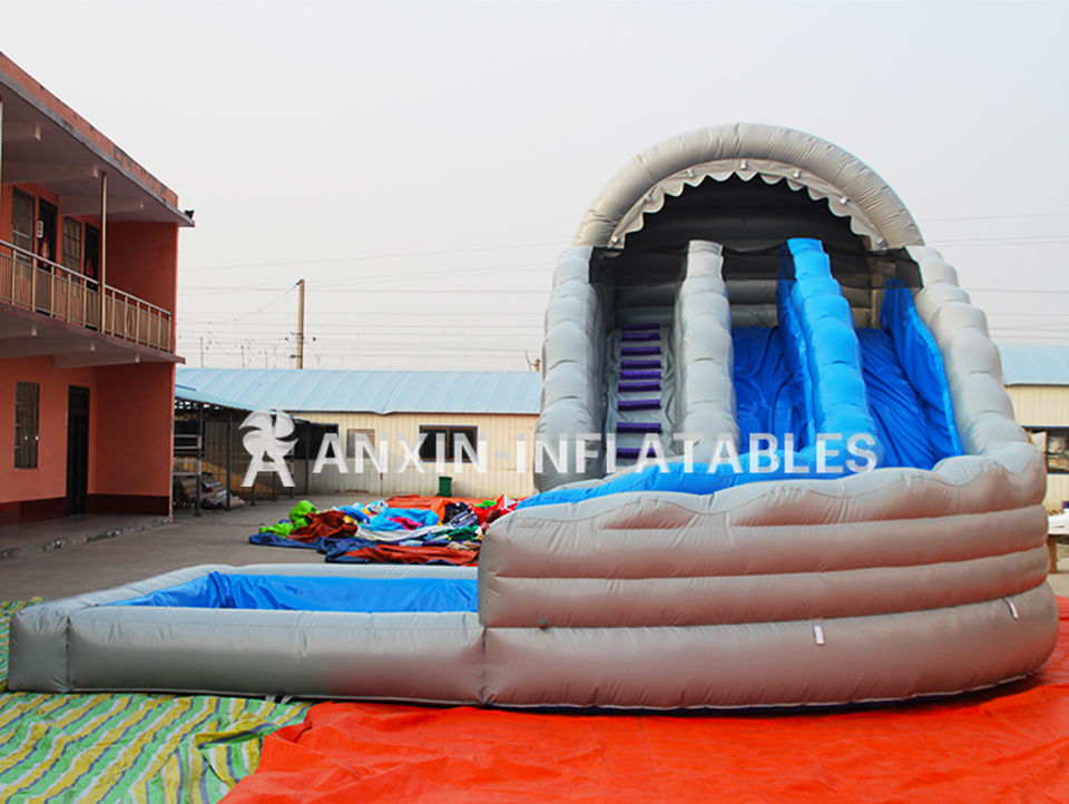 Giant inflatable water slide