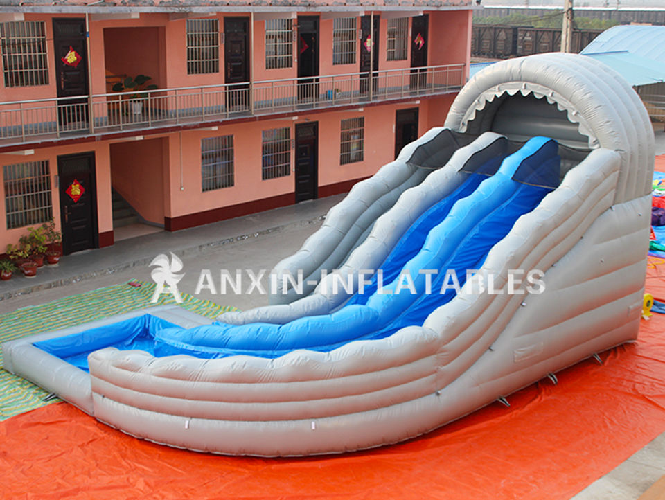 Giant inflatable water slide