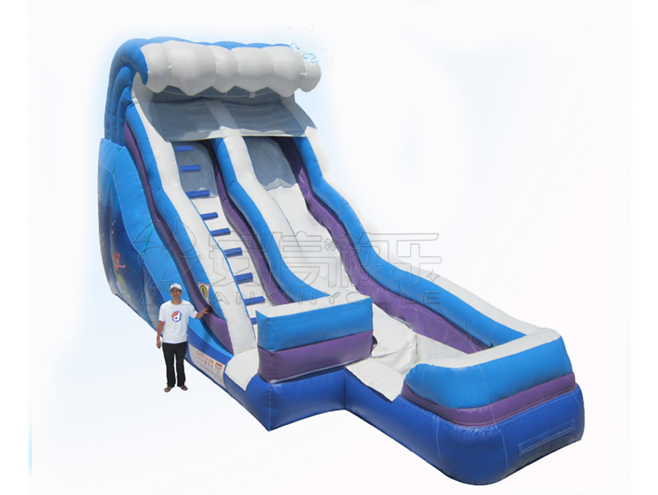 Giant inflatable water slide