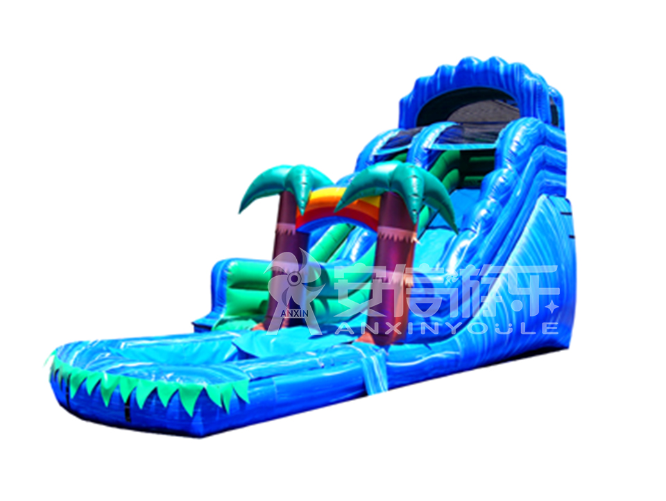 Giant inflatable water slide