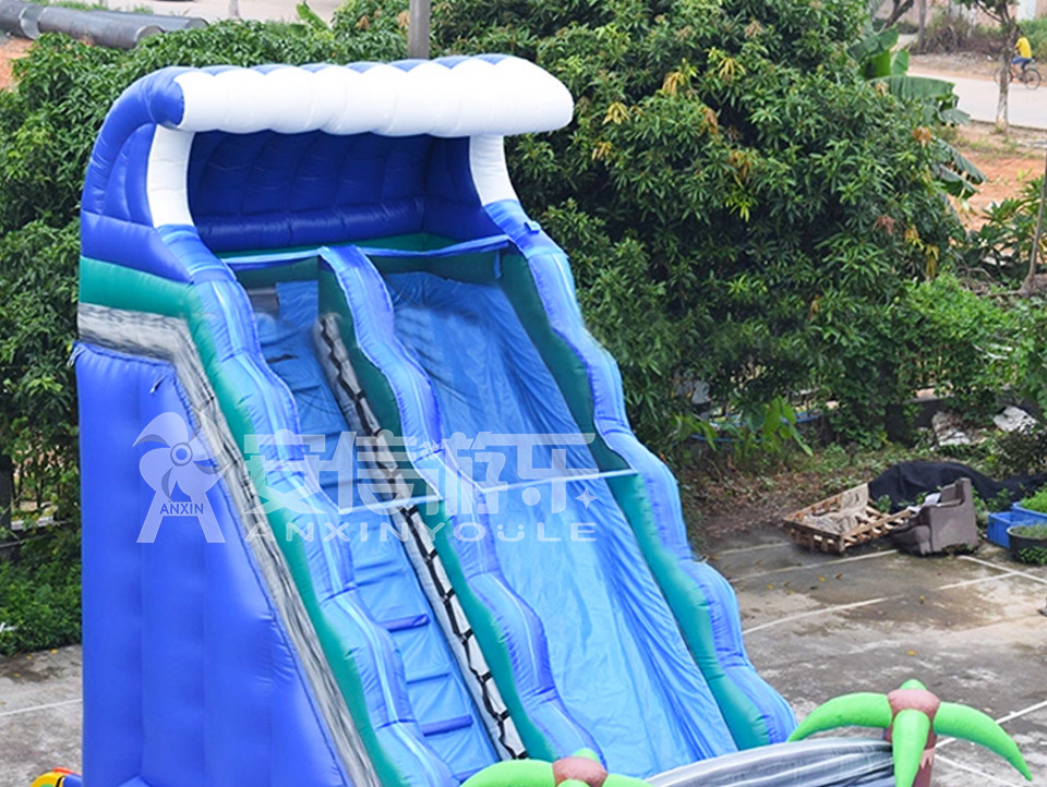 Giant inflatable water slide