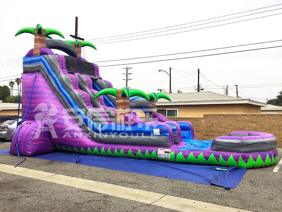 Giant inflatable water slide