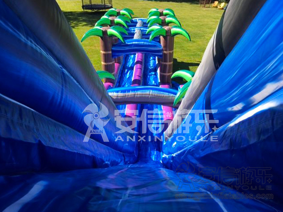 Giant inflatable water slide