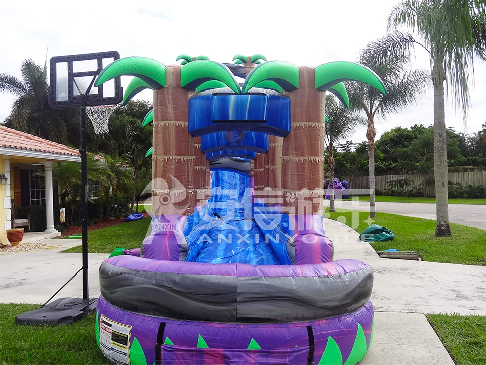 Giant inflatable water slide