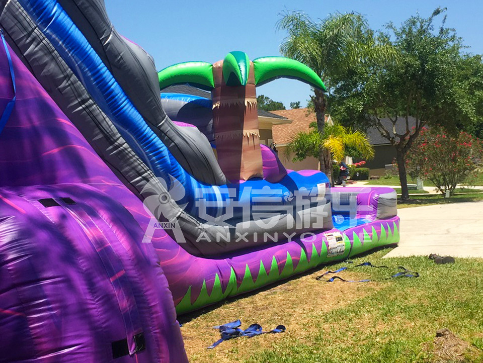 Giant inflatable water slide