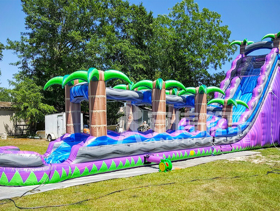 Giant inflatable water slide