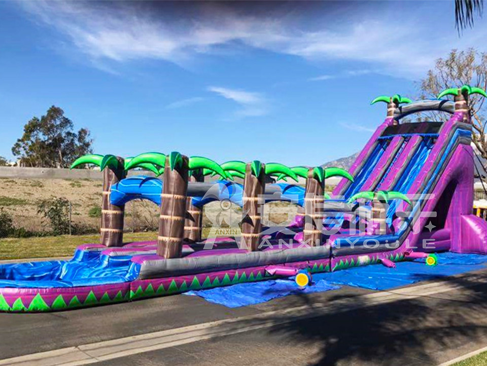 Giant inflatable water slide