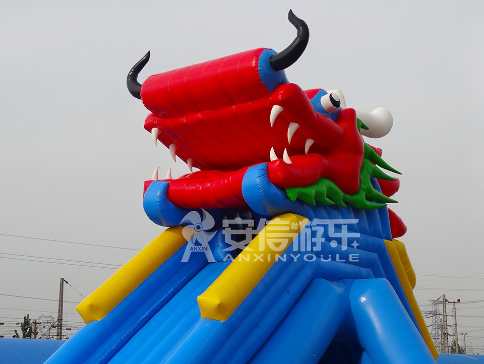 Giant inflatable water slide