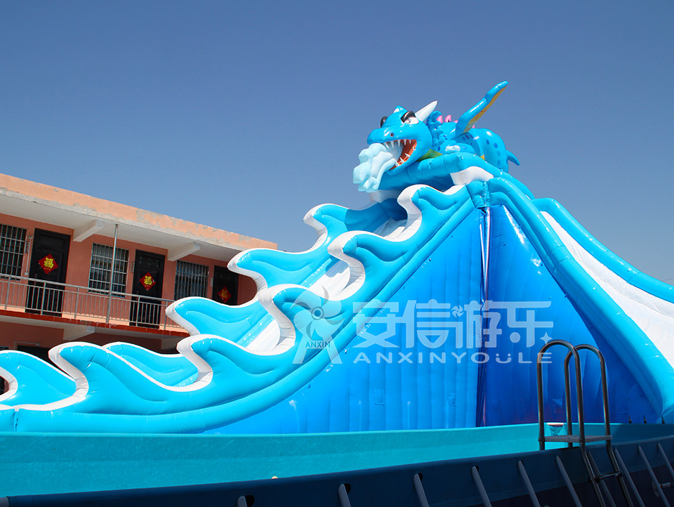 Giant inflatable water slide