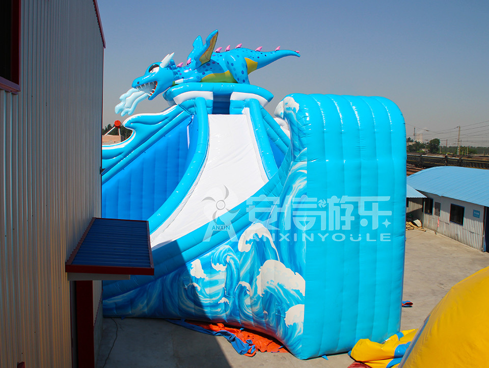 Giant inflatable water slide