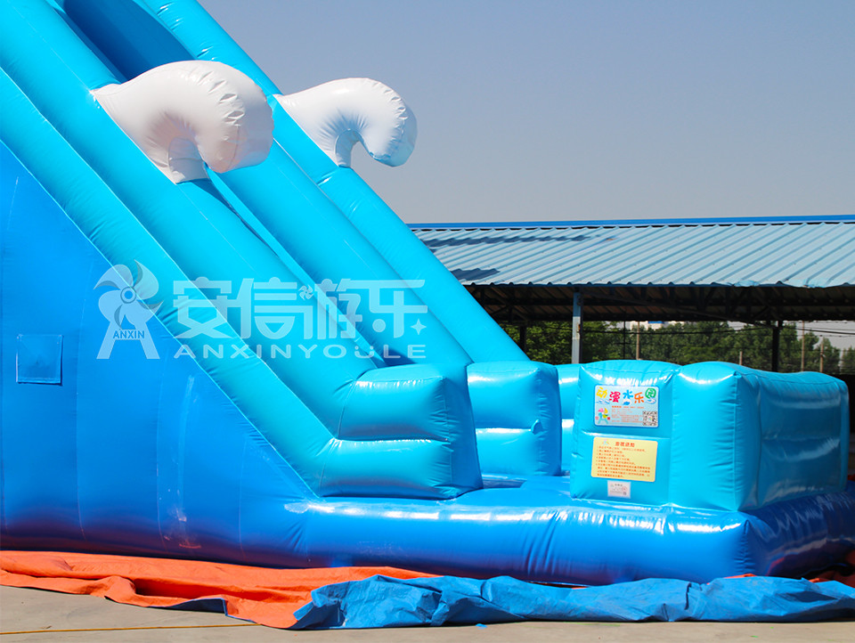 Giant inflatable water slide