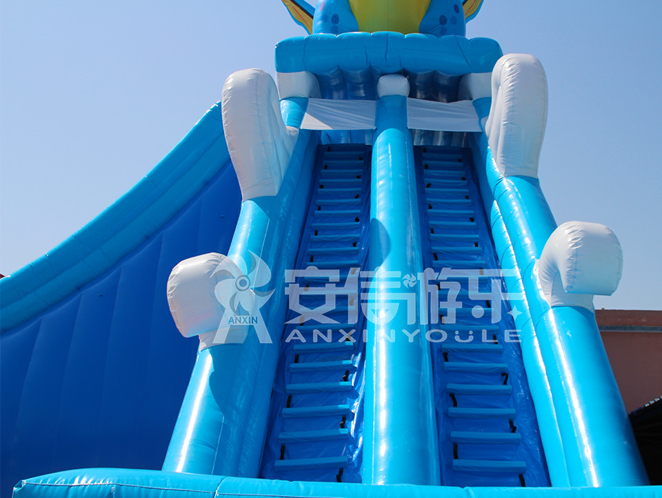 Giant inflatable water slide