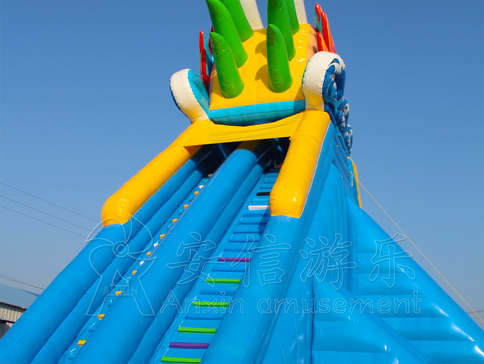 Giant inflatable water slide