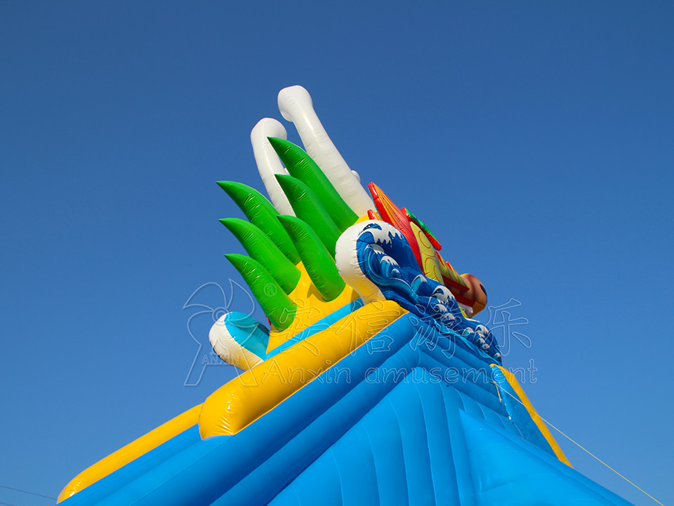 Giant inflatable water slide