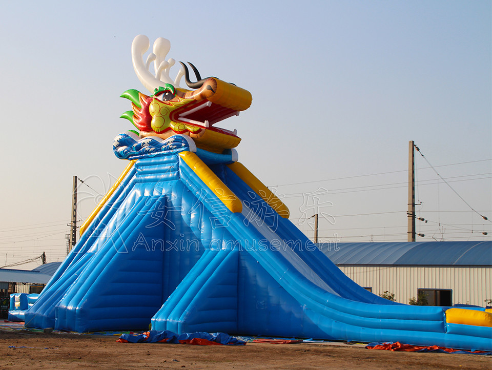 Giant inflatable water slide