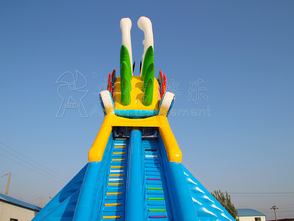 Giant inflatable water slide