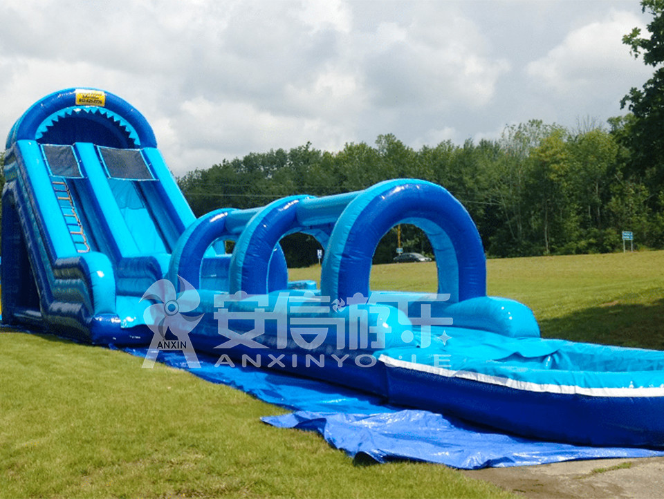 Giant inflatable water slide