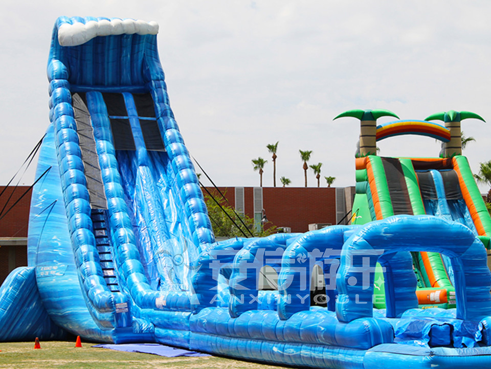 Giant inflatable water slide